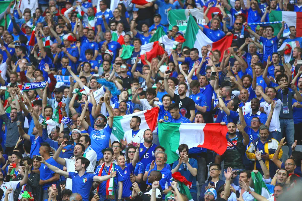 Supporters italiens lors d'un match