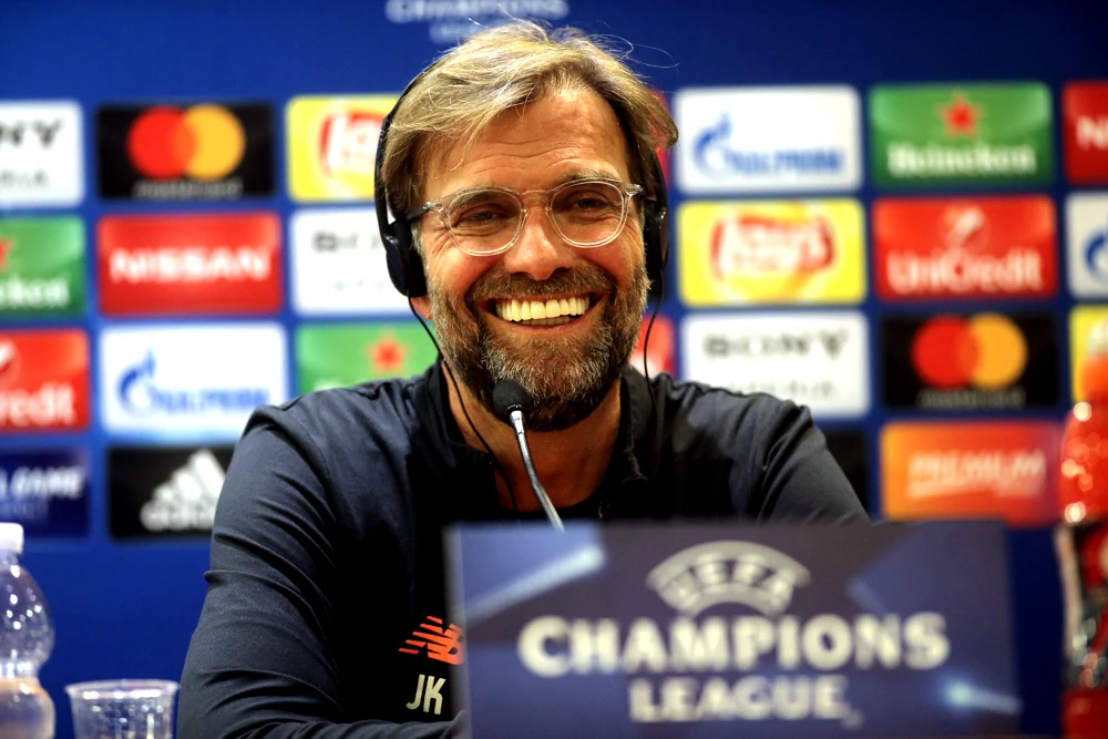 Jürgen Klopp lors d'une conférence de presse