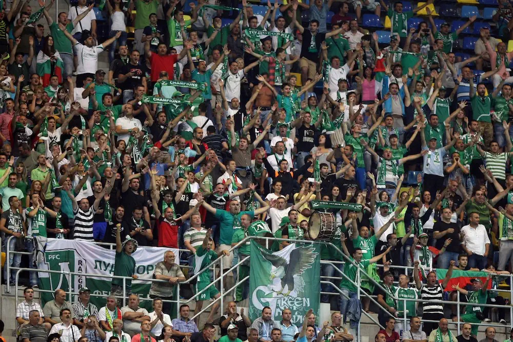 Supporters du Ludogorets Razgrad pendant un match contre le Steaua Bucarest