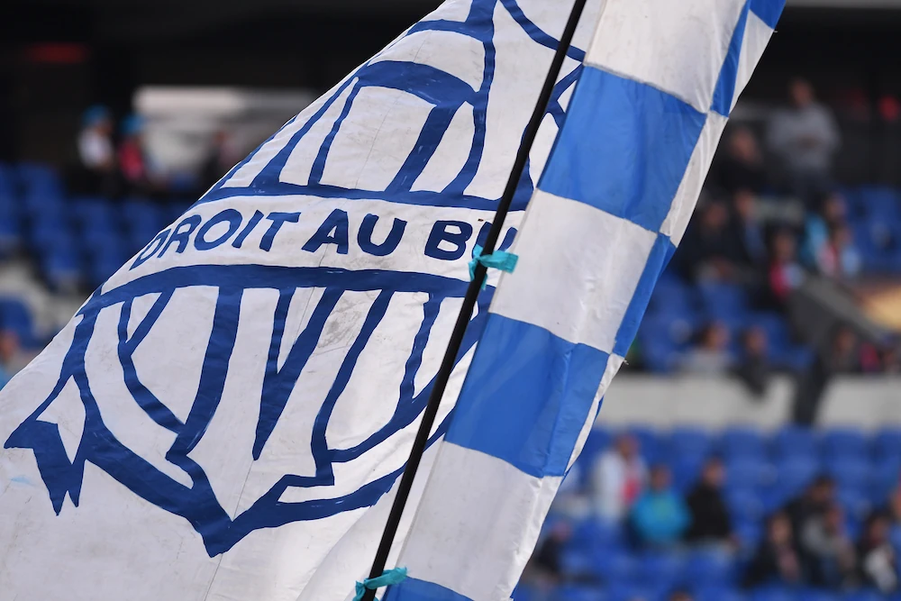Drapeau de l'Olympique de Marseille