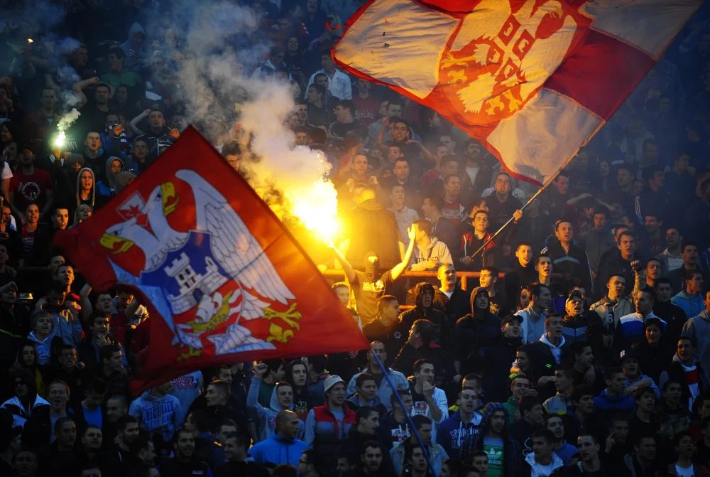 Les supporters de l'Etoile Rouge de Belgrade
