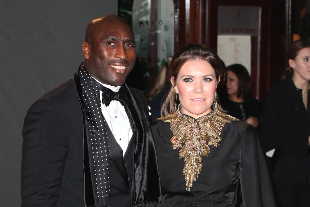 Sol Campbell avec sa femme Fiona en 2013