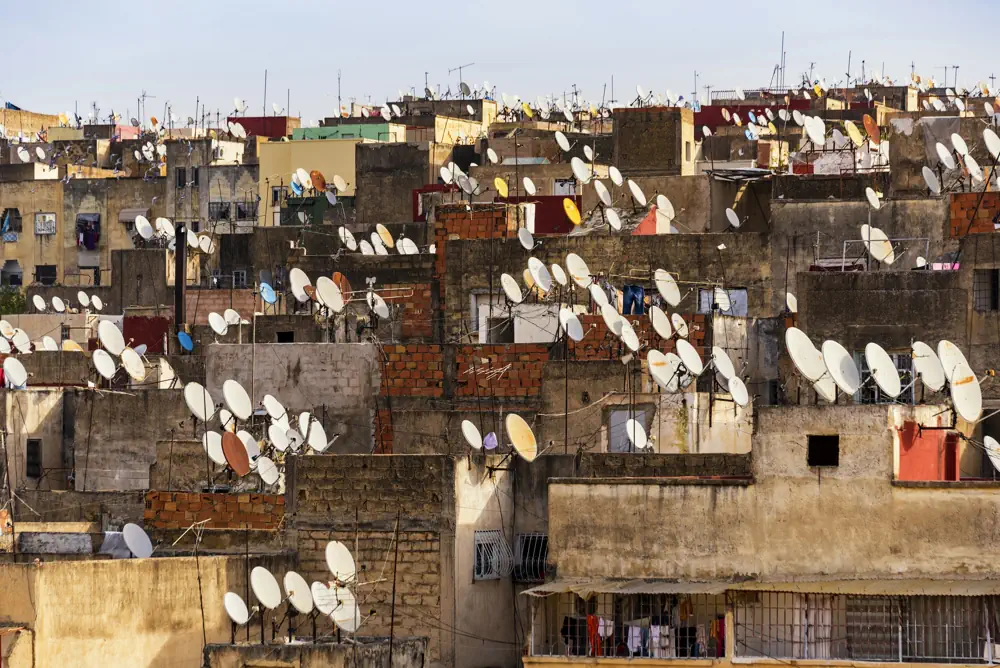 Satellite dishes in Fes Morocco